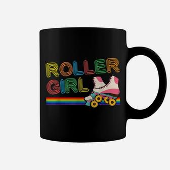 Roller Girl Vintage Seventies 70'S Cool Retro Skates Skating Coffee Mug | Crazezy