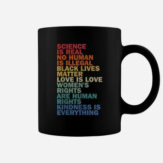 Science Is Real, Kindness Is Everything Vintage Style Coffee Mug | Crazezy DE