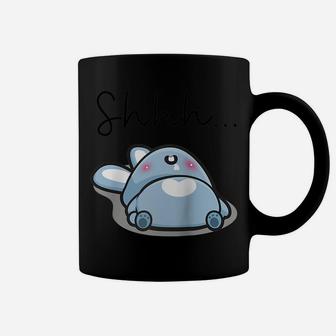 Shhh Cute Funny Lazy Bunny Sleeping Raglan Baseball Tee Coffee Mug | Crazezy UK