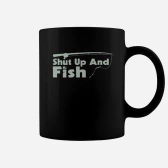 Shut Up And Fish, Summer, Fishing, Sports Novelty T-shirt 9 Black Youth Coffee Mug | Crazezy UK