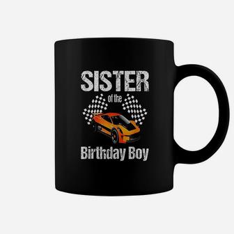 Sister Of The Birthday Boy Party Racing Race Car Coffee Mug | Crazezy CA