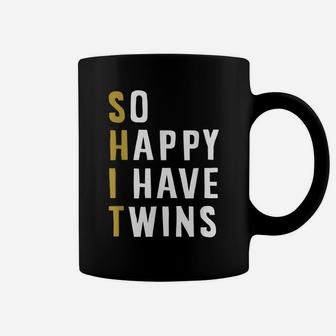So Happy I Have Twins Funny Parent Mom Dad Saying Coffee Mug | Crazezy
