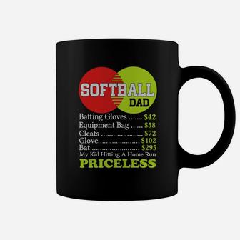 Softball Apprel Funny Softball Dad Priceless T-shirt Coffee Mug | Crazezy CA