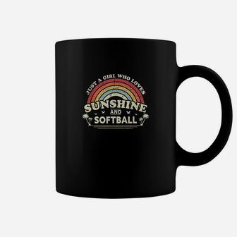 Softball Just A Girl Who Loves Sunshine And Softball Coffee Mug | Crazezy CA