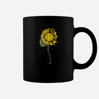Softball Mom For Sunflower Lover You Are My Sunshine Coffee Mug | Crazezy
