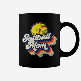 Softball Mom Funny Baseball Mommy Mother Lover Retro Vintage Coffee Mug | Crazezy UK