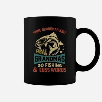 Some Grandmas Knit Real Grandmas Go Fishing Coffee Mug | Crazezy CA