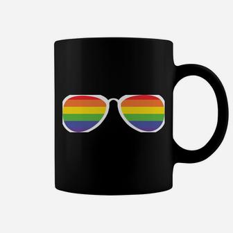 Sounds Gay I'm In Funny Rainbow Sunglasses Lgbt Pride Coffee Mug | Crazezy DE