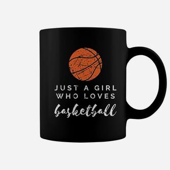Sports Lover Just A Girl Who Loves Basketball Player Gift Coffee Mug | Crazezy CA