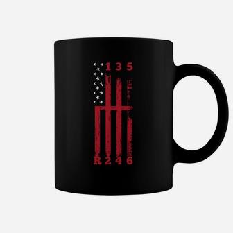 Stick Shift American Flag Muscle Car 6 Gears Design Sweatshirt Coffee Mug | Crazezy
