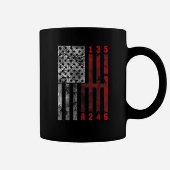 Stick Shift American Flag Muscle Car 6 Gears Mechanic Shirt Coffee Mug | Crazezy