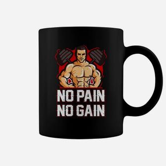 Strongest Bodybuilding No Pain No Gain Coffee Mug | Crazezy UK