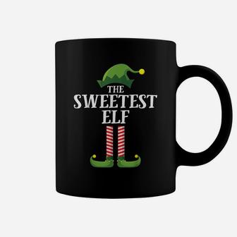 Sweetest Elf Matching Family Group Christmas Party Pajama Coffee Mug | Crazezy