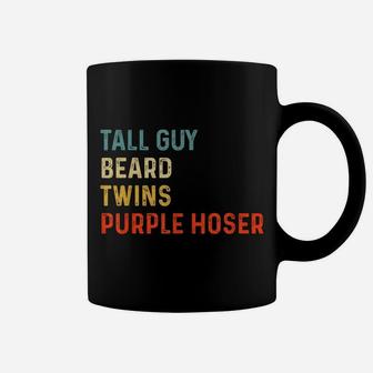 Tall Guy Beard Twins Purple Hoser Vintage Coffee Mug | Crazezy