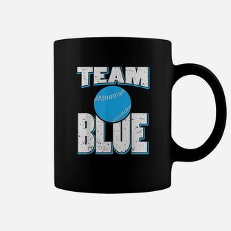 Team Blue Baseball Boy Gender Reveal Baby Shower Gift Coffee Mug | Crazezy AU