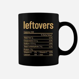 Thanksgiving Leftovers Nutrition Facts Funny Christmas Coffee Mug | Crazezy DE