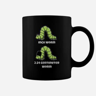 The Inch Worm And The Metric Worm With Bearskin Hat Coffee Mug | Crazezy