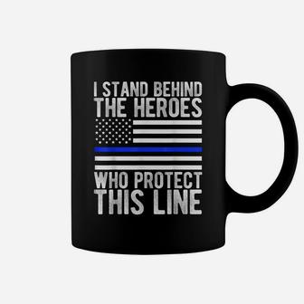 Thin Blue Line Shirt Police Flag Hero Coffee Mug | Crazezy