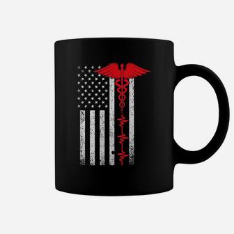 Thin Red Line Usa Flag Nurse Coffee Mug | Crazezy CA