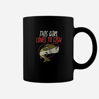 This Girl Loves To Fish Bass Fishing Family Matching Gift Coffee Mug | Crazezy