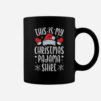 This Is My Christmas Pajama Funny Santa Boys Kids Men Xmas Coffee Mug | Crazezy CA