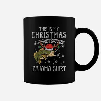 This Is My Christmas Pajama Shirt Fishing Xmas Pjs Dad Men Coffee Mug | Crazezy CA