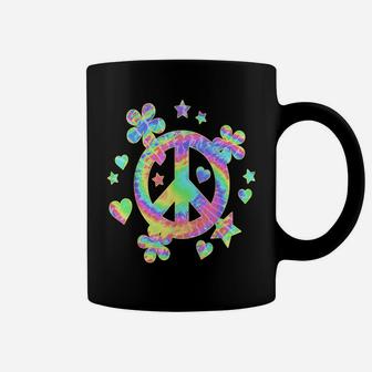 Tie Dye Peace Sign Cute Love Colorful Tye Dye Hippie Flowers Coffee Mug | Crazezy