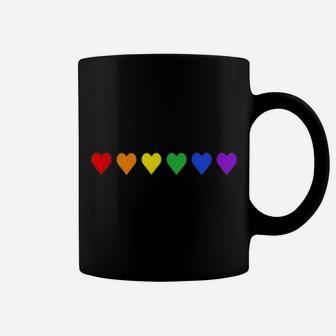 Tiny Rainbow Hearts Pride Month Flag LGBT Rights Coffee Mug | Crazezy
