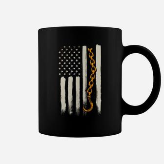 Tow Truck Driver Gifts American Flag Patriotic Towing Coffee Mug | Crazezy