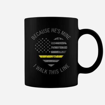 Tow Wife Hoodie Thin Yellow Line Flag Heart Gift Coffee Mug | Crazezy