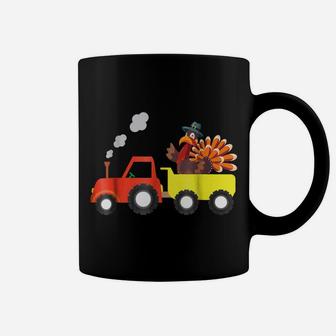 Tractor Carrying Turkey Little Truck Thanksgiving Coffee Mug | Crazezy CA
