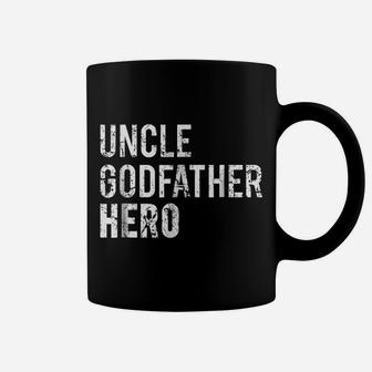 Uncle T Shirt Cool Awesome Godfather Hero Family Gift Tee Coffee Mug | Crazezy