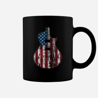 Us American Flag Guitar Musician Guitars Vintage Tee Coffee Mug | Crazezy UK