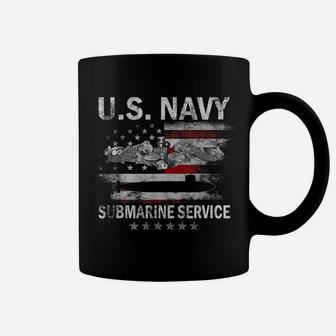 US Navy Submarines Silent Service Vintage Veterans Day Gift Coffee Mug | Crazezy