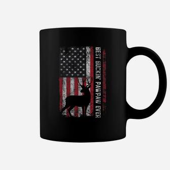 Usa Flag Best Buckin' Pawpaw Ever Deer Hunting Father's Day Coffee Mug | Crazezy UK