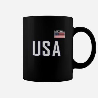 Usa Flag Softball Pocket Team Jersey Gift Top Coffee Mug | Crazezy CA