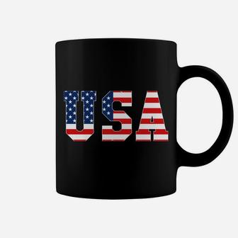 Usa Patriotic American Flag Hoodie Sweatshirt Red White Blue Coffee Mug | Crazezy CA