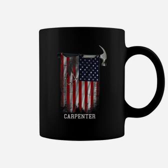 Usa Woodworking Carpenter American Flag Cool Gift Coffee Mug | Crazezy