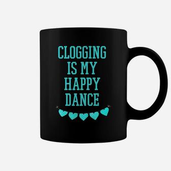 Valentine Happy Dance Clogging Blue Hearts Coffee Mug | Crazezy AU