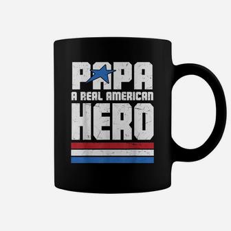 Veteran 365 Papa Real American Hero Tee Fathers Day Gift Men Coffee Mug | Crazezy