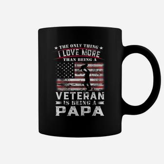 Veteran 365 Papa Veteran Fathers Day Gift Men Coffee Mug | Crazezy DE