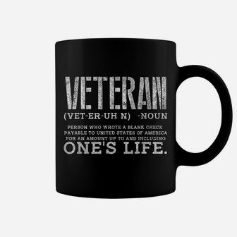 Veteran Wrote Blank Check Payable United States Of America Coffee Mug | Crazezy