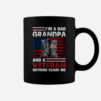 Veterans Fathers I Am A Dad Grandpa And Veteran Coffee Mug | Crazezy