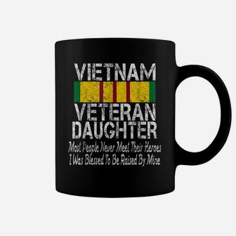 Vietnam War Veteran Daughter Shirt Raised By My Hero Gift Coffee Mug | Crazezy