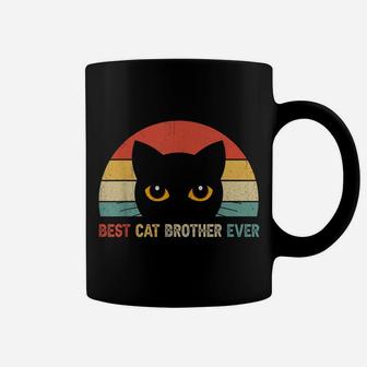 Vintage Best Cat Brother Ever Shirt Cat Lovers Gift Coffee Mug | Crazezy