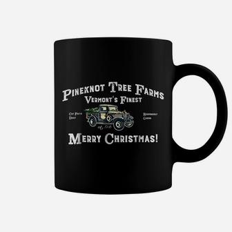 Vintage Merry Christmas Tree Farm Delivery Truck T-Shirt Coffee Mug | Crazezy