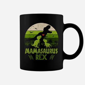 Vintage Retro 2 Kids Mamasaurus Dinosaur Lover Gift Coffee Mug | Crazezy AU