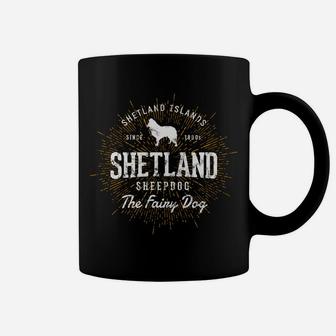 Vintage Style Retro Shetland Sheepdog Coffee Mug | Crazezy DE