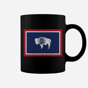 Vintage Wyoming Flag Sweatshirt Retro Wyoming State Hoodie Coffee Mug | Crazezy