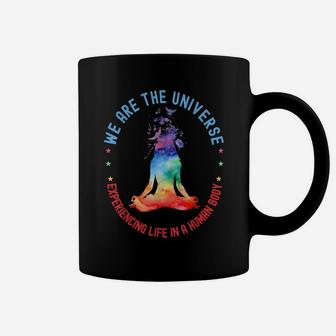 We Are The Universe Experiencing Life In A Human Body Yoga Coffee Mug | Crazezy